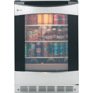 GE Profile 5.3 cu ft Stainless Freestanding Beverage Center