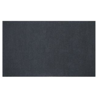Style Selections Solid Ribbed Chenille 27 in x 45 in Rectangular Black Solid Accent Rug