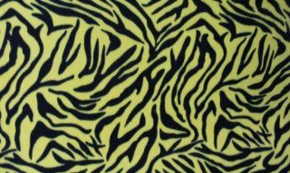 Fleece Printed Animal Print Black Yellow Zebra 58 Inch Wide Fabric By the Yard (F.E.)  Other Products  