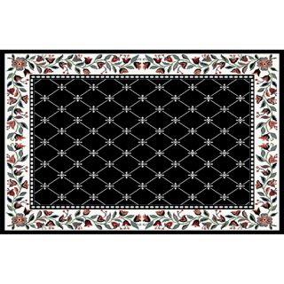 Home Dynamix 5 ft 2 in x 7 ft 4 in Black London Area Rug