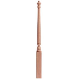 Stain Grade Red Oak Starting Interior Stair Newel Post (Common 43 in; Actual 43 in)