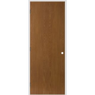 ReliaBilt Flush Hollow Core Oak Right Hand Interior Single Prehung Door (Common 80 in x 36 in; Actual 81.75 in x 37.75 in)