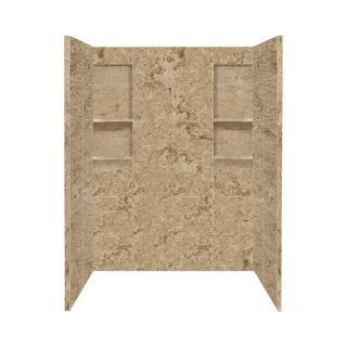 Style Selections 60 in W x 32 in D x 80 in H Sand Mountain Solid Surface Shower Wall Surround Side and Back Panels