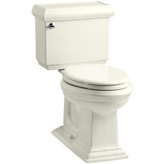 KOHLER Memoirs Biscuit 1.28 GPF (4.85 LPF) 12 in Rough In WaterSense Elongated 2 Piece Comfort Height Toilet