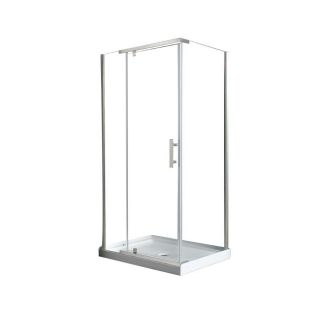 Ove Decors 40 in Frameless Pivot Shower Door