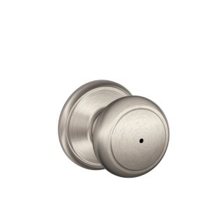 Schlage Satin Nickel Round Push Button Lock Residential Privacy Door Knob