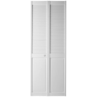 ReliaBilt Louver/Panel Solid Core Pine Bifold Closet Door (Common 80.75 in x 30 in; Actual 79 in x 29.5 in)