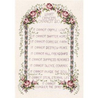 Janlynn 14 Count What Cancer Cannot Do Counted Cross Stitch Kit, 8 1/4 by 12 Inch