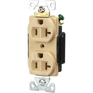 Cooper Wiring Devices 20 Amp Ivory Duplex Electrical Outlet