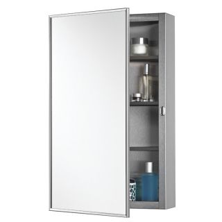 Broan S Cube 16 in x 26 in Stainless Steel Metal Surface Mount Medicine Cabinet