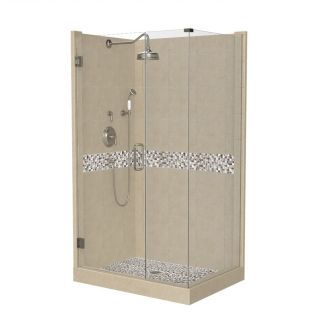 American Bath Factory Java 86 in H x 36 in W x 42 in L Medium with Accent Square Corner Shower Kit