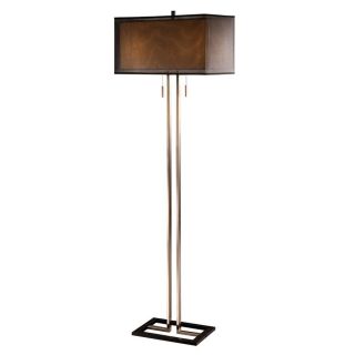 Absolute Decor 59.5 in Oil Rubbed Bronze Indoor Floor Lamp with Fabric Shade