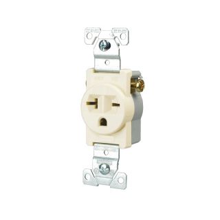 Cooper Wiring Devices 20 Amp Light Almond Single Electrical Outlet