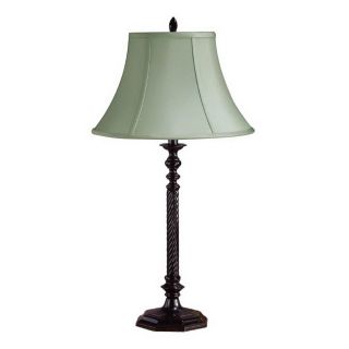 Cascadia Lighting 24 in Lava Bronze Indoor Table Lamp with Fabric Shade