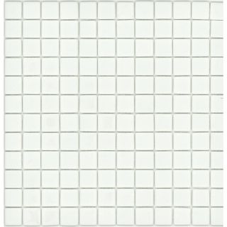 Elida Ceramica Recycled White Ice Glass Mosaic Square Indoor/Outdoor Wall Tile (Common 12 in x 12 in; Actual 12.5 in x 12.5 in)