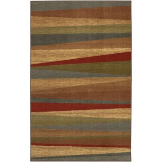 Mohawk Home Hourglass Wave Multi 5 ft x 8 ft Rectangular Red Transitional Area Rug