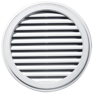 Builders Edge White Vinyl Gable Vent (Fits Opening 12 in x 12 in; Actual 36 in)