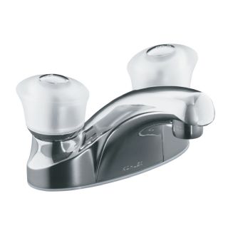 KOHLER Coralais Polished Chrome 2 Handle WaterSense Bathroom Sink Faucet