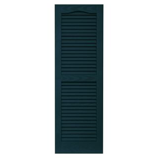 Vantage 2 Pack Indigo Blue Louvered Vinyl Exterior Shutters (Common 43 in x 14 in; Actual 42.68 in x 13.875 in)