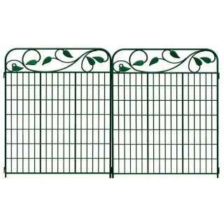 No Dig Green Steel Fence Panel (Common 44 in x 36 in; Actual 44.7 in x 36.8 in)