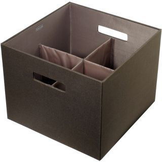 Rubbermaid 12.05 in W x 9.65 in H x 12.05 in D Espresso Fabric Bin