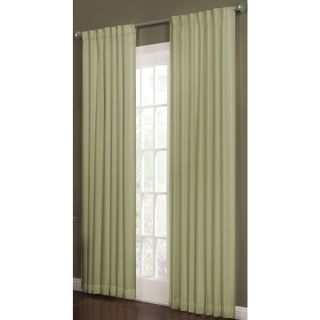 allen + roth Beeston 63 in L Solid Spring Green Thermal Back Tab Window Curtain Panel