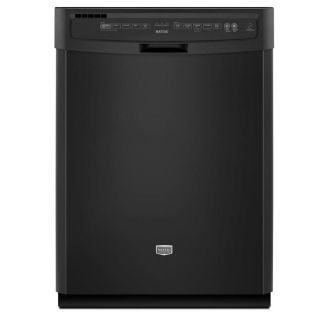 Maytag 55 Decibel Built in Dishwasher with Hard Food Disposer and Stainless Steel Tub (Black) (Common 24 in; Actual 23.875 in) ENERGY STAR