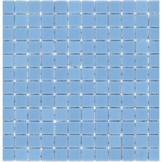 Elida Ceramica Recycled Blue Metallic Glass Mosaic Square Indoor/Outdoor Wall Tile (Common 12 in x 12 in; Actual 12.5 in x 12.5 in)