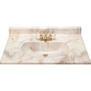Style Selections Caramel 31 in W x 22 in D Caramel Cultured Marble Integral Single Sink Bathroom Vanity Top