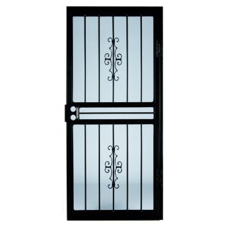 LARSON Courtyard Black Steel Security Door (Common 81 in x 32 in; Actual 80.03 in x 34.62 in)