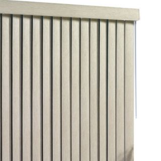 Style Selections 78 in W x 84 in L Madison Moccasin Vinyl 3.5 in Slat Room Darkening Cordless Vertical Blinds