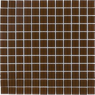 Elida Ceramica Coffee Glass Mosaic Square Indoor/Outdoor Wall Tile (Common 12 in x 12 in; Actual 11.75 in x 11.75 in)