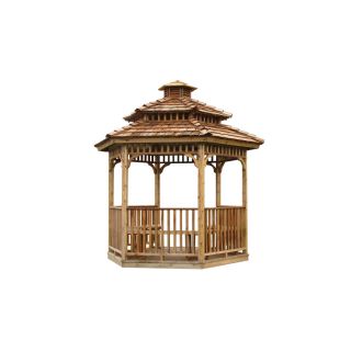 Cedarshed 9 11/16 x 11 5/16 x 10 13/16 Cedar Wood Gazebo