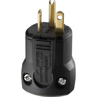 Cooper Wiring Devices 20 Amp 250 Volt Black 3 Wire Grounding Plug