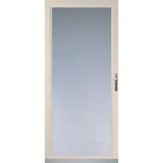 LARSON Almond Secure Elegance Full View Laminated Security Glass Storm Door (Common 81 in x 36 in; Actual 80 in x 37.62 in)