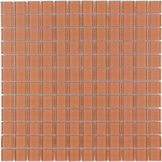 Elida Ceramica Copper Glass Mosaic Square Indoor/Outdoor Wall Tile (Common 12 in x 12 in; Actual 11.75 in x 11.75 in)