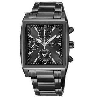 Pulsar Men's PF8137 Chronograph Black Ion Plated Stainless Steel Watch Pulsar Watches