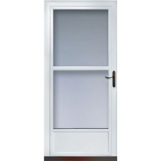 LARSON White Tradewinds Mid View Tempered Glass Storm Door (Common 81 in x 32 in; Actual 80.71 in x 33.56 in)