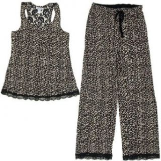Rene Rofe Brown Leopard Pajamas for Women Pajama Sets Clothing
