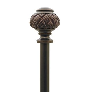 allen + roth 72 in to 144 in Oil Rubbed Bronze Contemporary Metal Single Curtain Rod