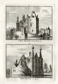 Antique Print LEIDERDORP DOES NETHERLANDS Spilman 1743   Etchings Prints