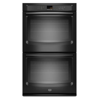 Maytag Self Cleaning Double Electric Wall Oven (Black) (Common 27 in; Actual 27 in)