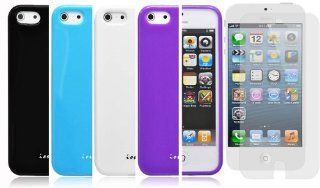 Ionic 4 SLIM FLEX Cases with Screen Protector for "The New iPhone" New Apple iPhone 5 Apple iPhone 5S (AT&T, T Mobile, Sprint, Verizon) (Black/Blue/Purple/White) [Doesn't fit iPhone 4/ iPhone 4S] Cell Phones & Accessories