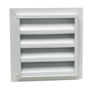 CMI White Steel Gable Vent (Fits Opening 12.25 in x 12.25 in; Actual 12 in x 12 in)