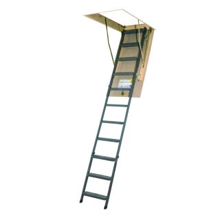 FAKRO 10 1/8 ft Steel 300 lb Type IA Attic Ladder