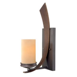 Varaluz Aizen 5.5 in W 1 Light Aspen Bronze/Hammered Ore Arm Hardwired Wall Sconce