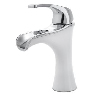Pfister Jaida White/Polished Chrome 1 Handle 4 in Centerset WaterSense Bathroom Sink Faucet (Drain Included)