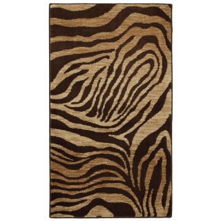 Mohawk Home Contours 25 in x 44 in Rectangular Tan Transitional Accent Rug
