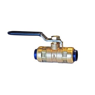 AMERICAN VALVE 1/2 in Brass Push Fit In Line Ball Valve