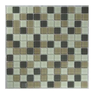 EPOCH Architectural Surfaces 5 Pack Oceanz Greens Glass Mosaic Square Wall Tile (Common 12 in x 12 in; Actual 11.45 in x 11.45 in)